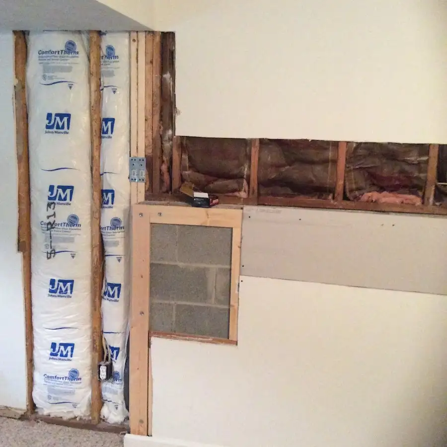 Wall insulation replacement during Contents Cleaning & Restoration in Hockessin